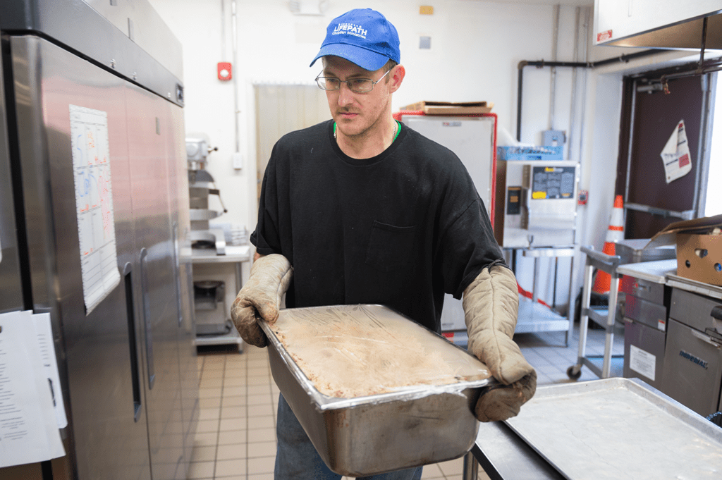 This is George helping out in the LifePath kitchen.