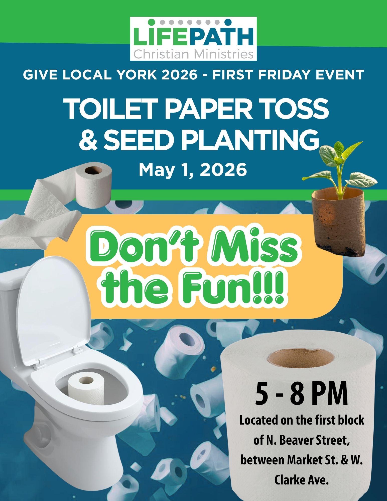 Toliet papter Toss & Seed Planting